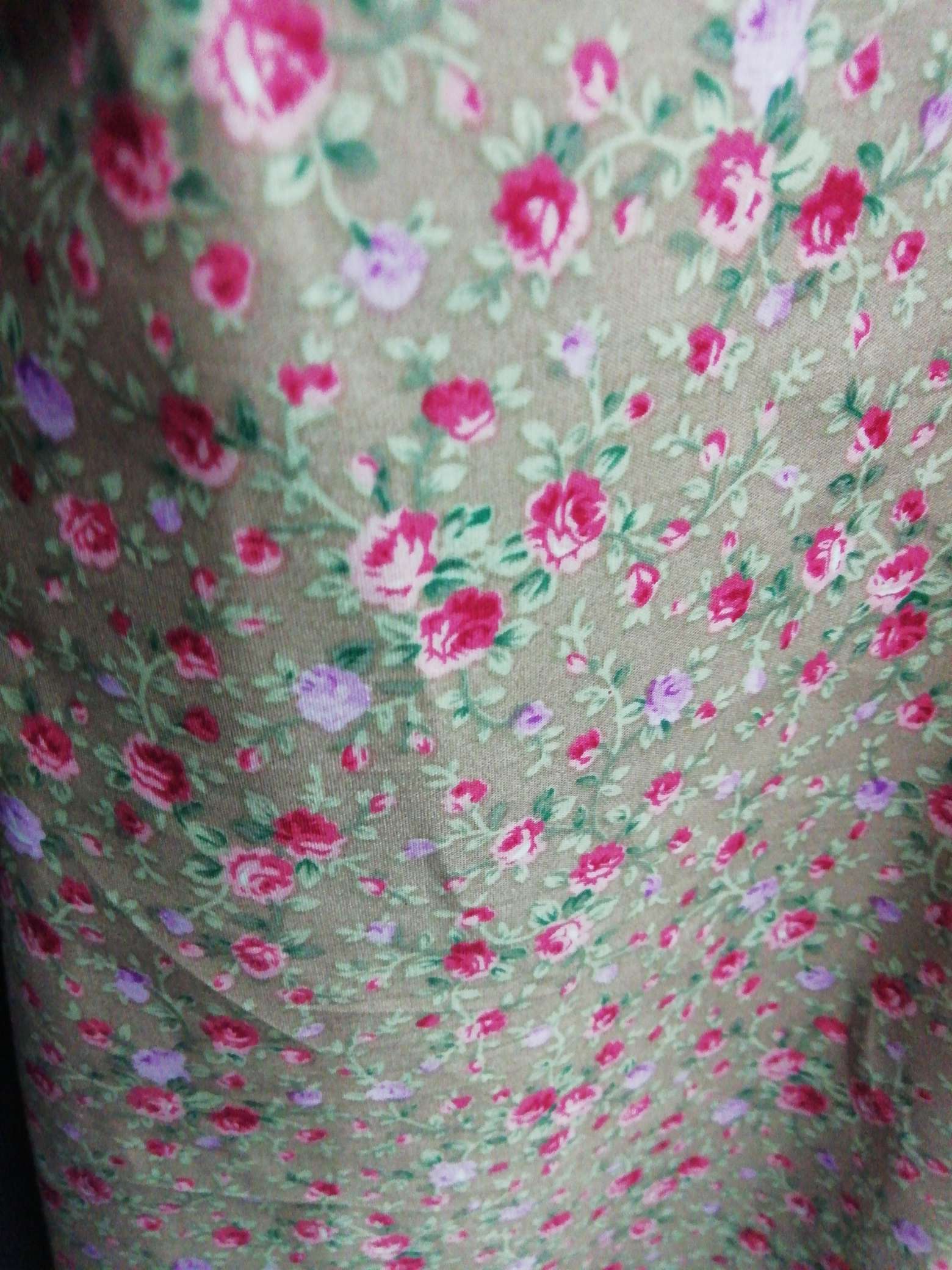 Cotton Poplin Red Small Cashew Flower