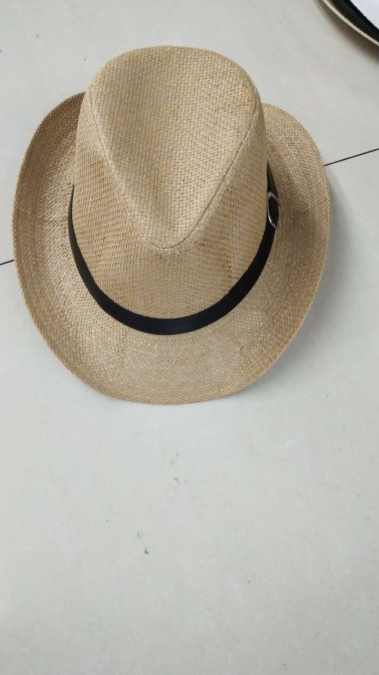 大沿皮带牛仔礼帽卡其