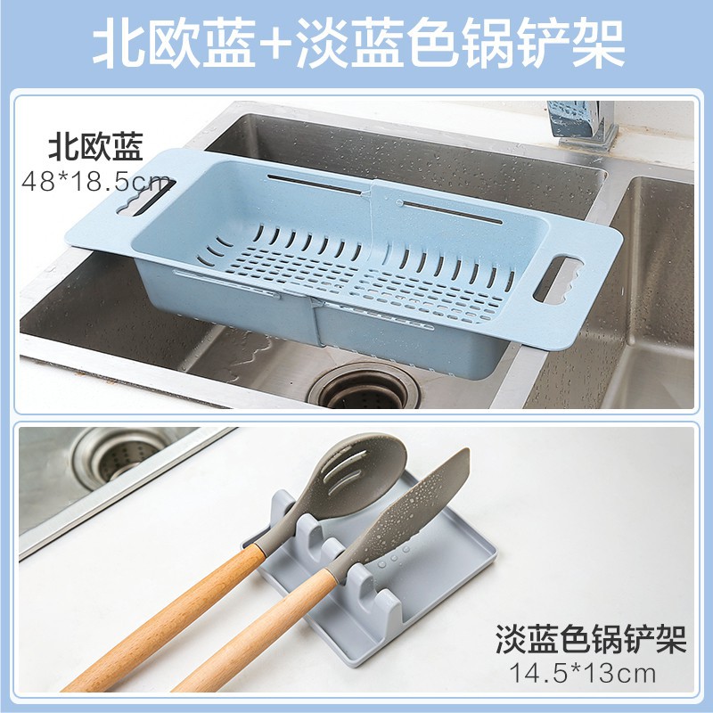 。可伸缩水槽沥水架家用厨房碗碟架蔬菜收纳架放碗筷置物架子细节图
