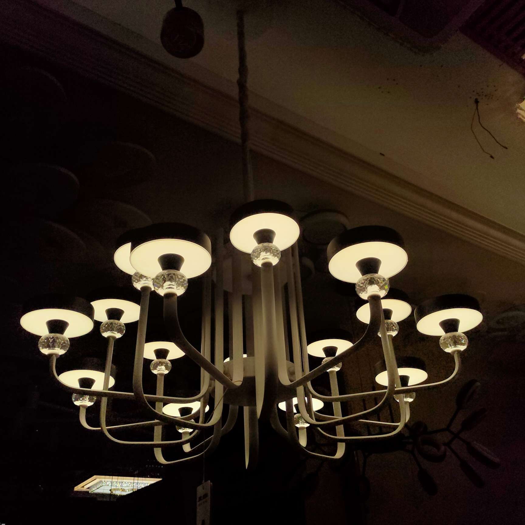 Nordic lighting fixtures, modern, simple and elegant style, clothing store bedroom magic bean chandelier, dining room Internet red light, home living room chandelier details Picture
