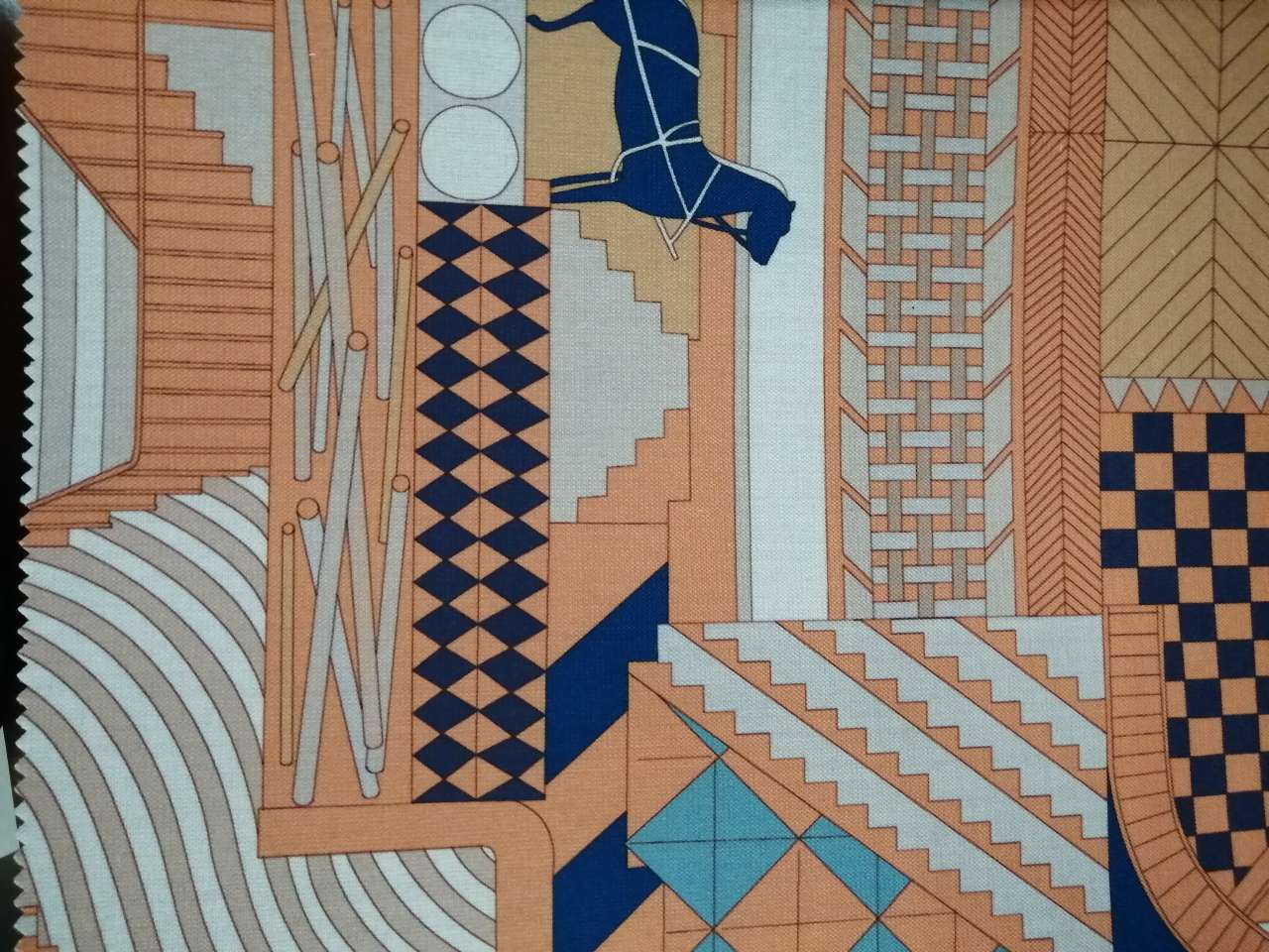 European multi-color creative patterned wall fabric 18001 British gentleman Item Picture
