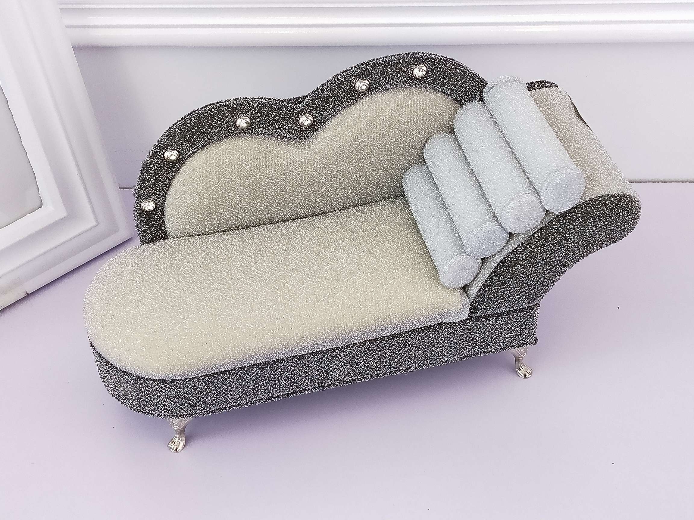 Jinqi Sofa Jewelry Box Fashion Ring Seat Earring Stand Jewelry Storage Box Earrings Jewelry Rack Display Props A20-391/392 Item Picture
