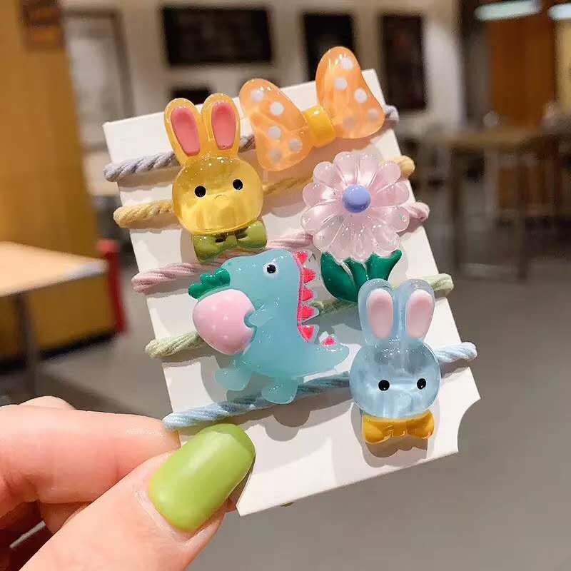 Children's hair ties, girls' hair lanyards, Korean baby hair accessories, hair bands, hair ties, rubber bands, little girls' headwear Application Scenario