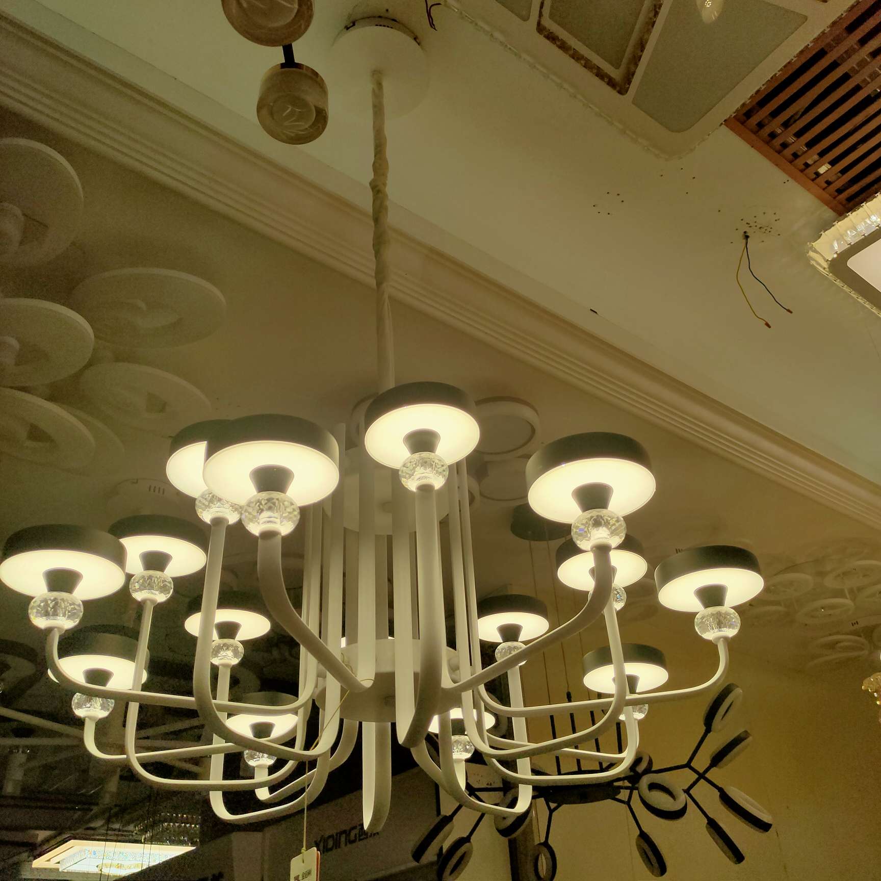 Nordic lighting fixtures, modern, simple and elegant style, clothing store bedroom magic bean chandelier, dining room Internet red light, home living room chandelier
