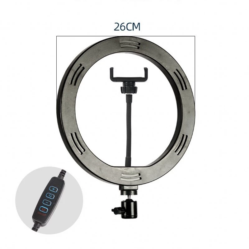 10-inch ring-shaped light strip tripod mobile phone desktop beauty fill light undefined