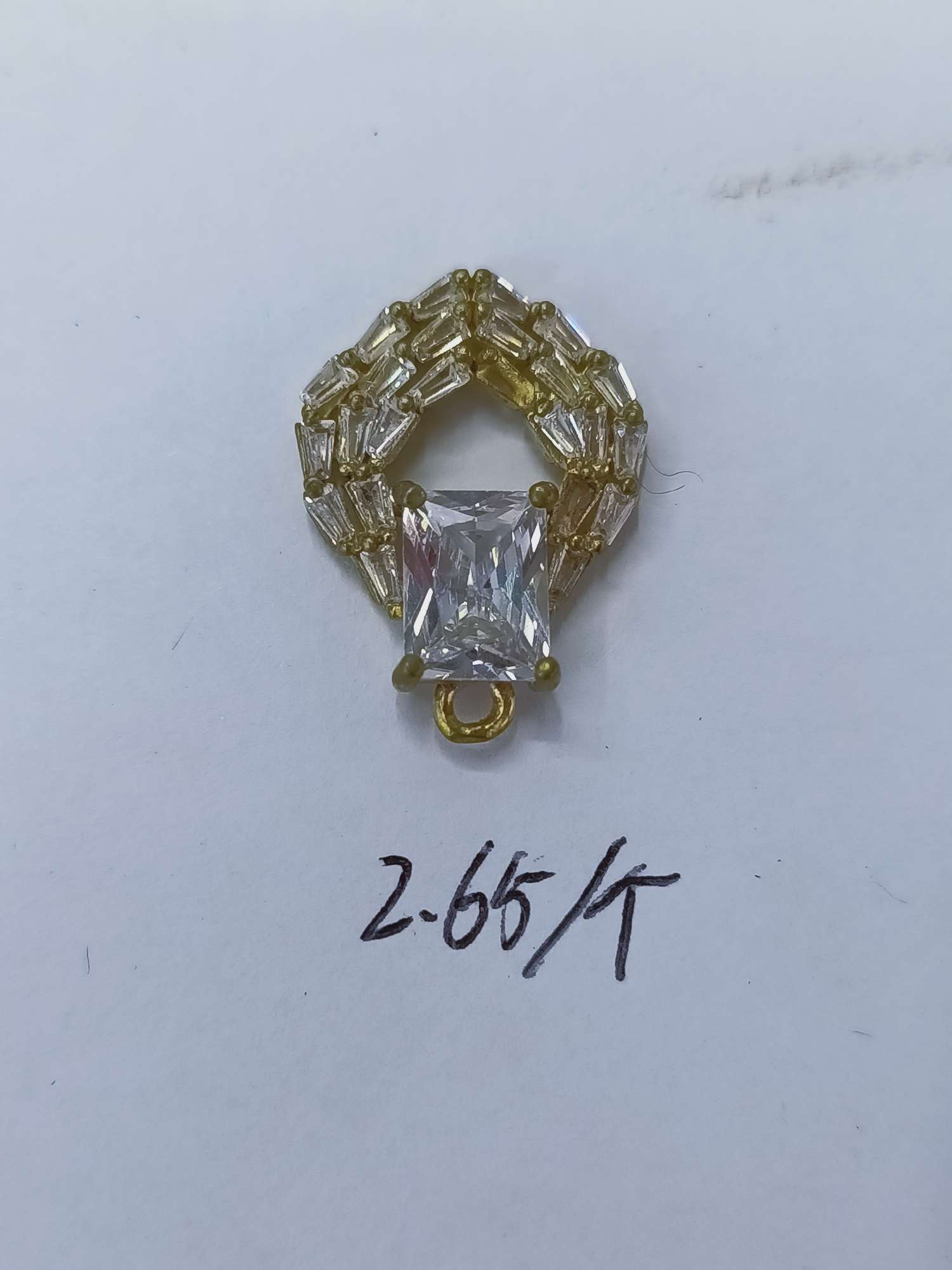 Yiwu fine copper miniature inlaid round pendant thumbnail