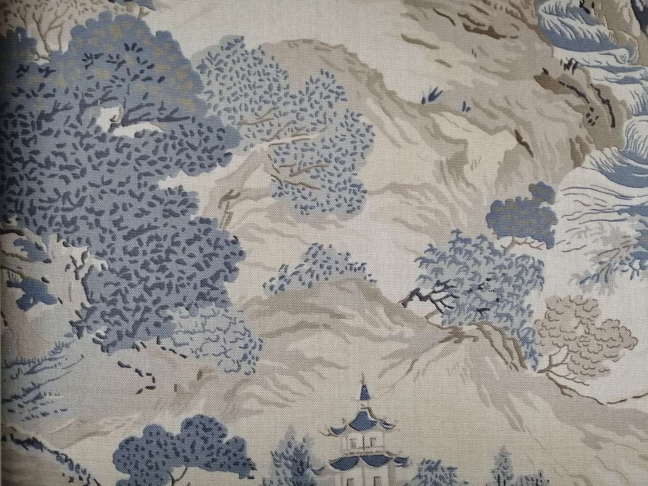 新中式/墙纸白底实物图