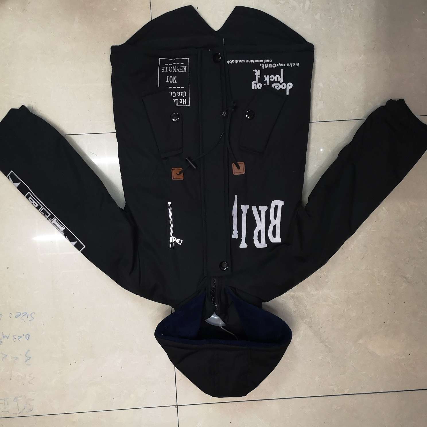 Leather jacket for boys autumn/winter 2020 New children's outfit, Chinese style jacket for boys with fleece thumbnail