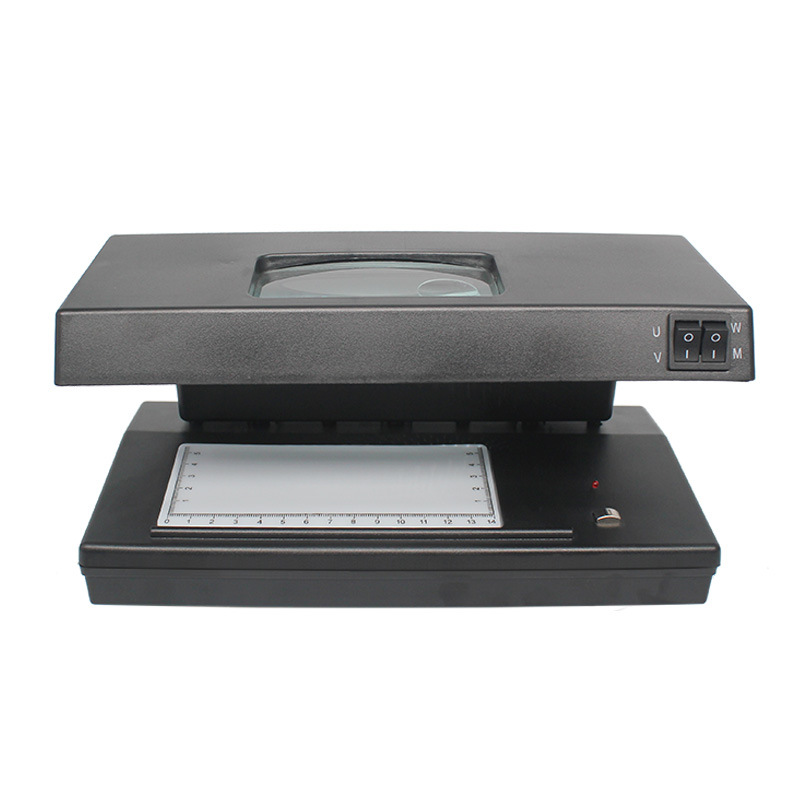 Multi-functional cash detector desk fluorescent purple light money detector lamp mini magnifying glass invoice discriminator wholesale