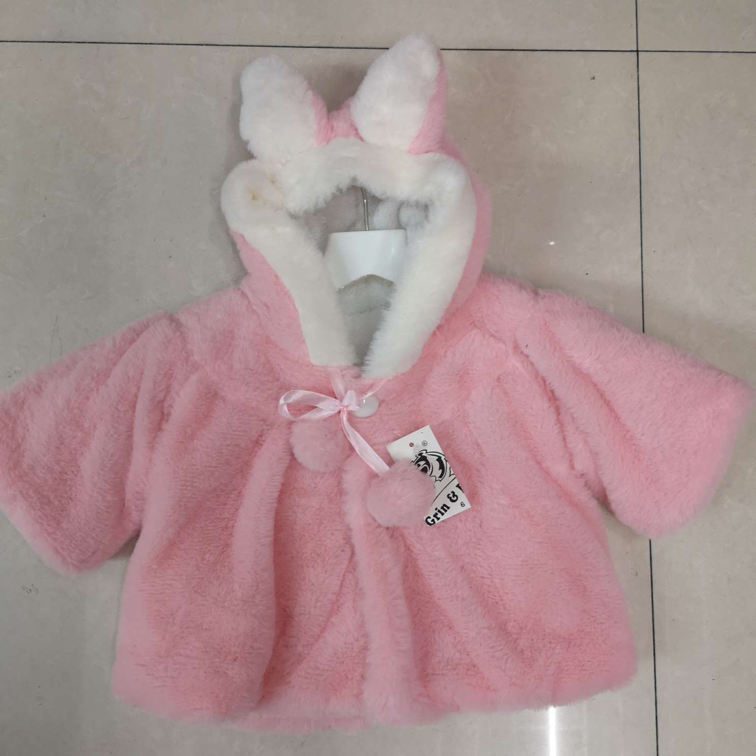 Children's wear Girls' coats autumn winter cotton clothes children's ponchos with velvet padded jacket warm