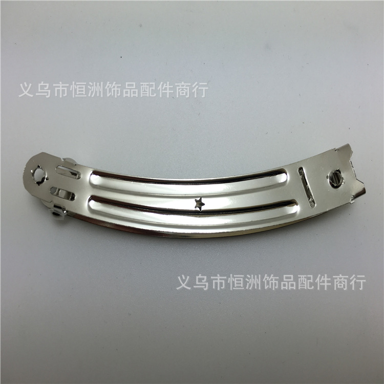 Factory Direct Sales Guangzhou 8/10 Cm Banana Clip Three Pieces Of Metal Hair Clip Hair Accessories Spring Clip Ponytail Buckle Specification drawing