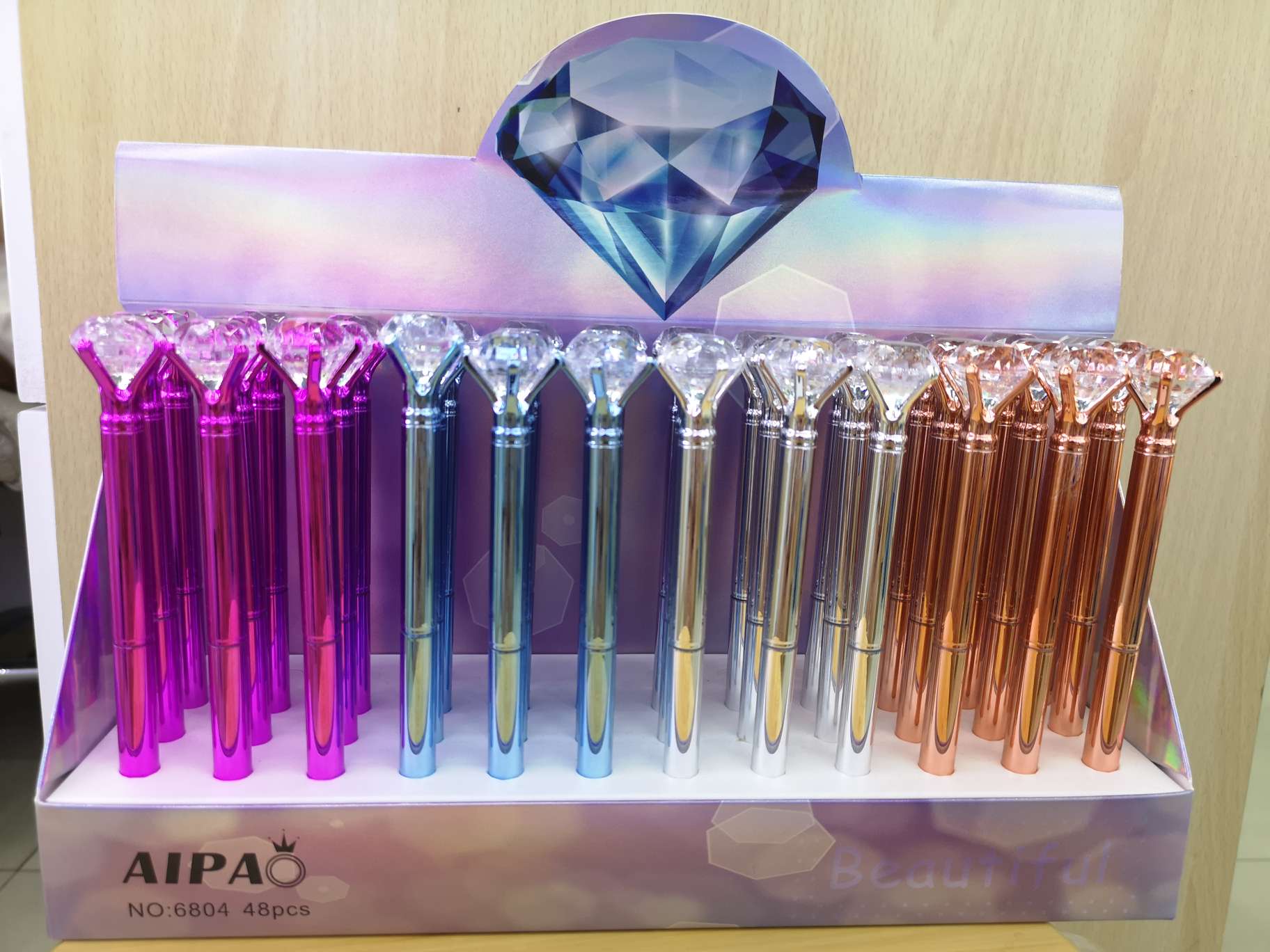 水钻石旋转圆珠笔细节图