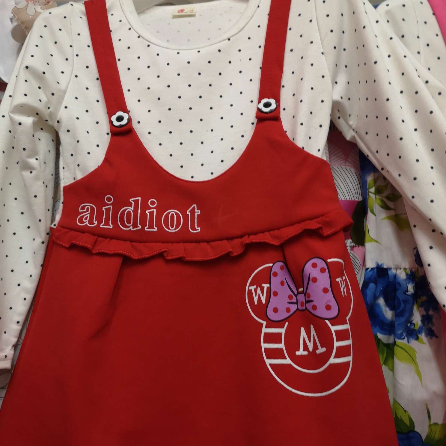 Skirt suits for girls aged 2-5 years old Spring and Autumn 2020 New Girls' set baby Baby Fake two-piece set