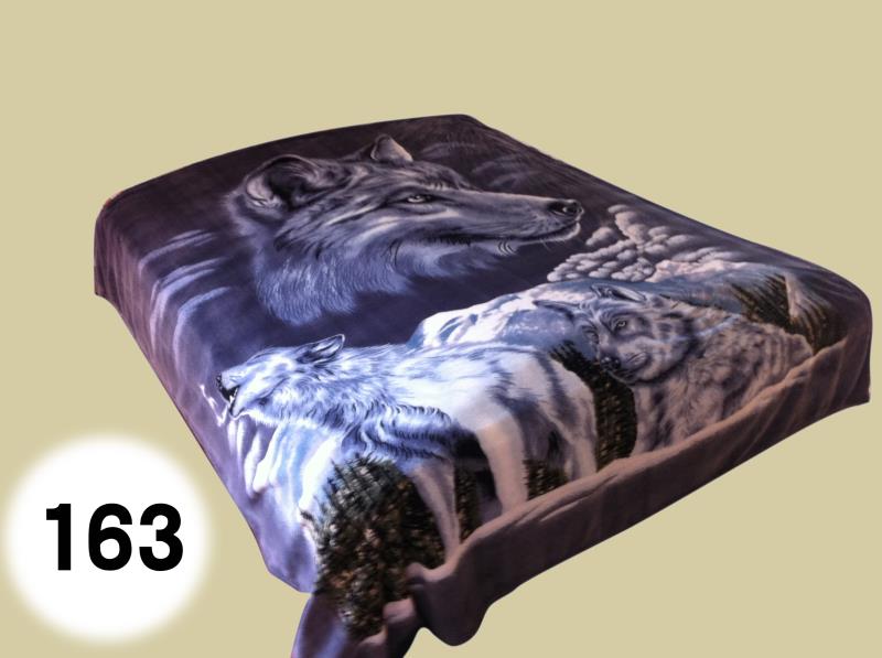 床上用品外贸产品动物花色拉舍尔毛毯详情图7