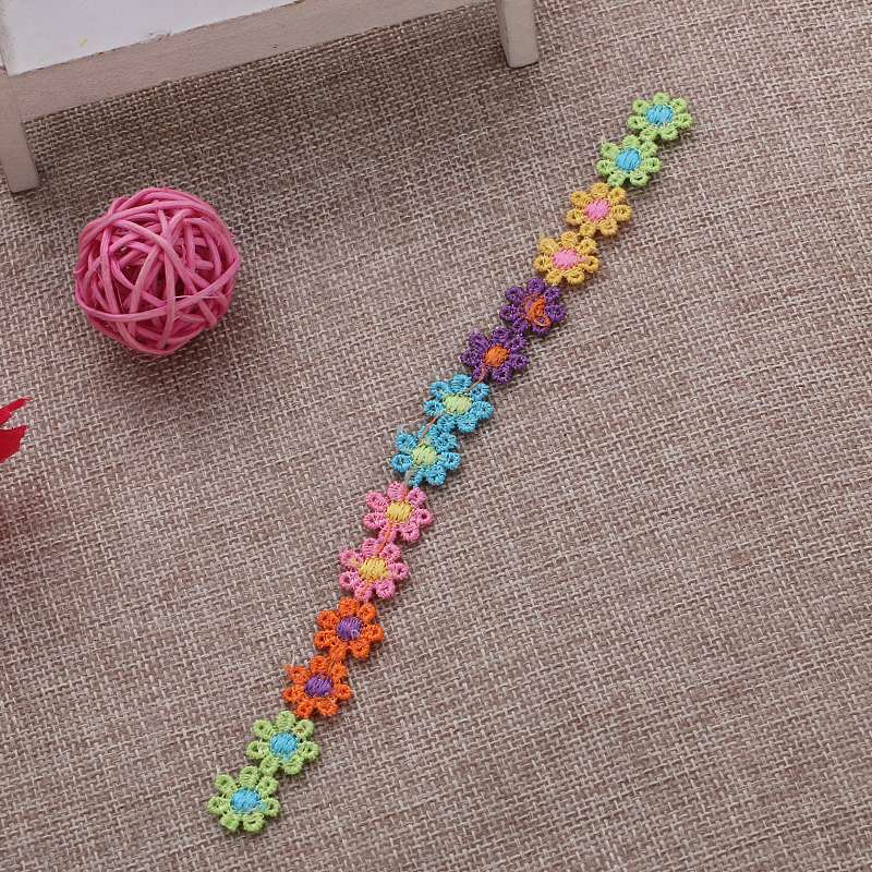 Elegant lace with colorful flower strips Specification image