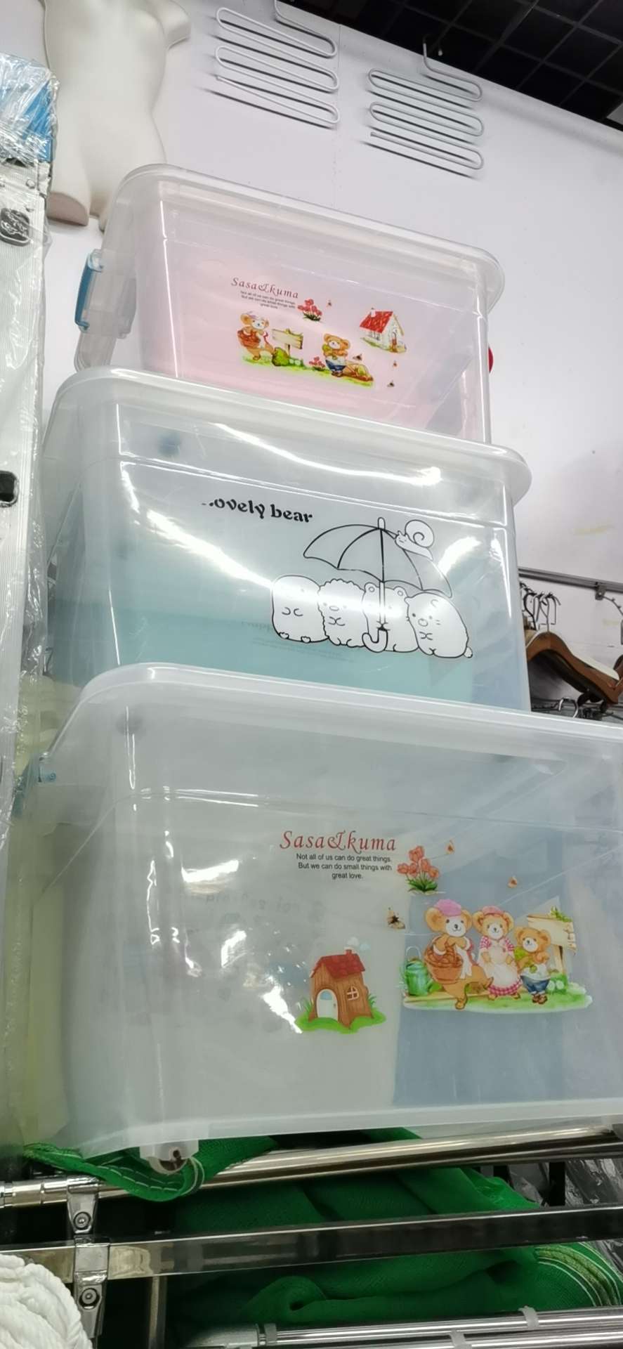 透明整理箱，彩色整理箱有大号小号，简约透明收纳箱详情图9