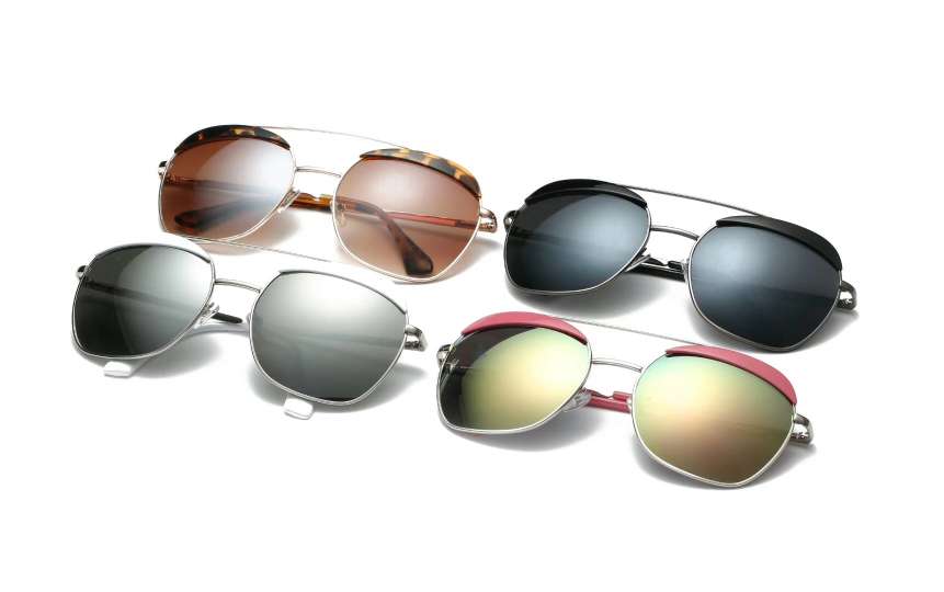 Semi-metallic sunglasses