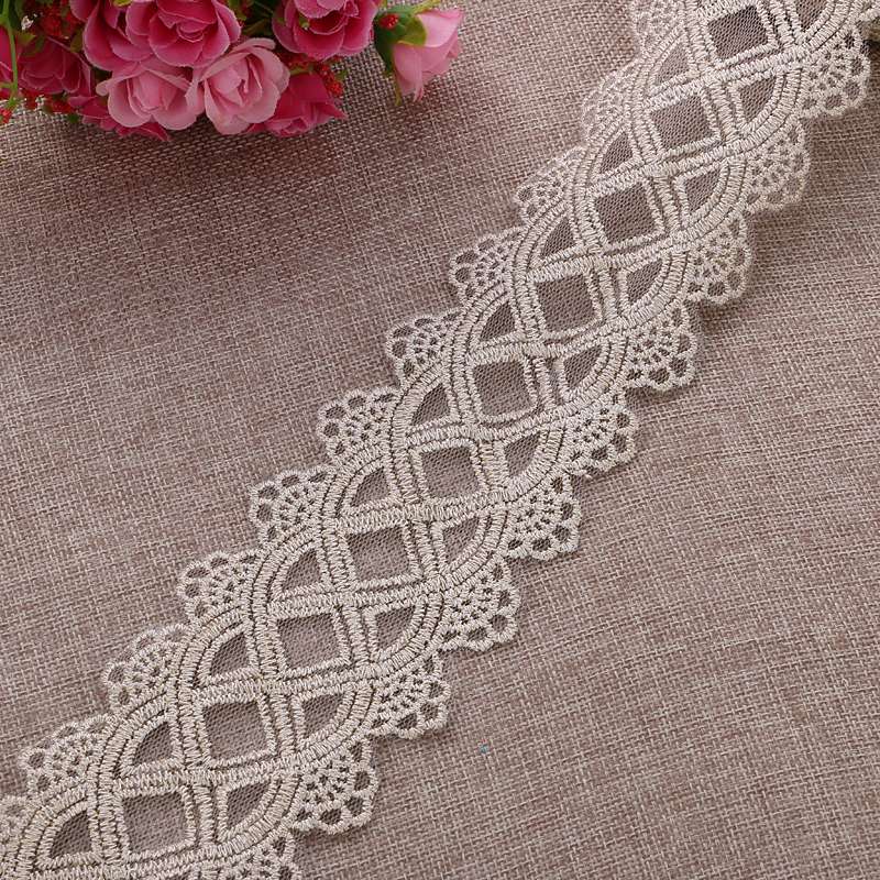 Elegant lace with gold thread lace