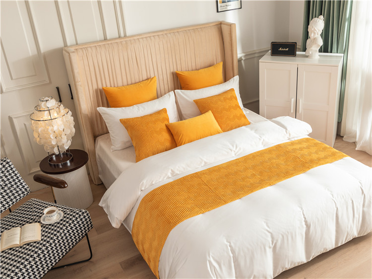 床旗中国风床尾巾批发五星级酒店民宿客房床旗床尾垫布草厂家批发