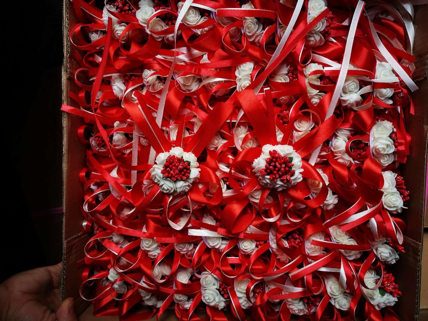 结婚新娘新郎伴娘伴郎手腕花姐妹花细节图