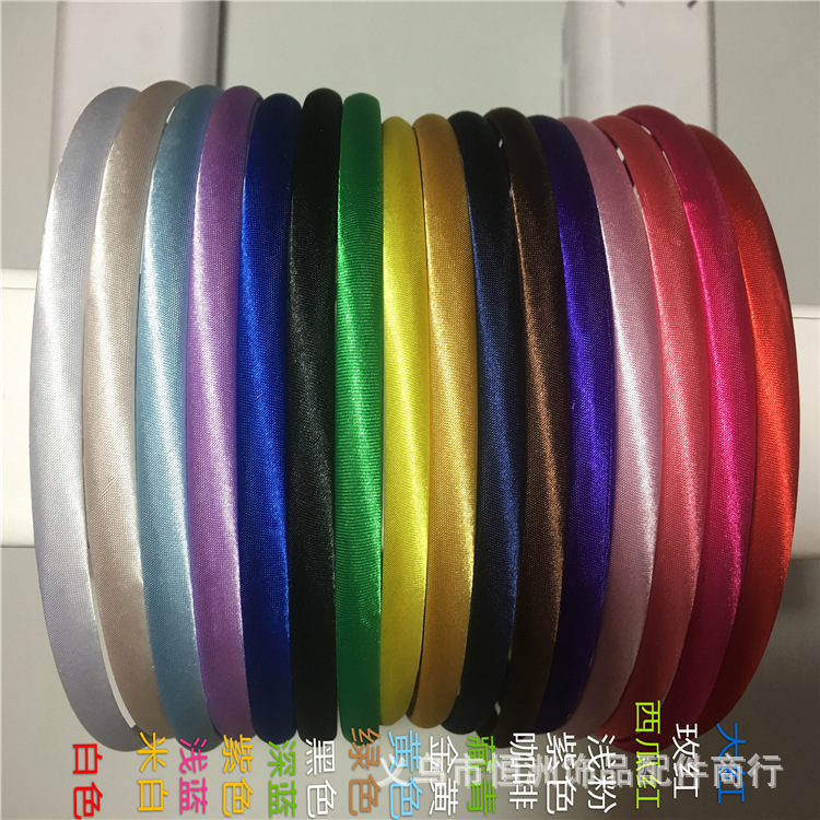厂家直销 10MM塑料发箍套布流行发圈头扣手工材料DIY加工定做