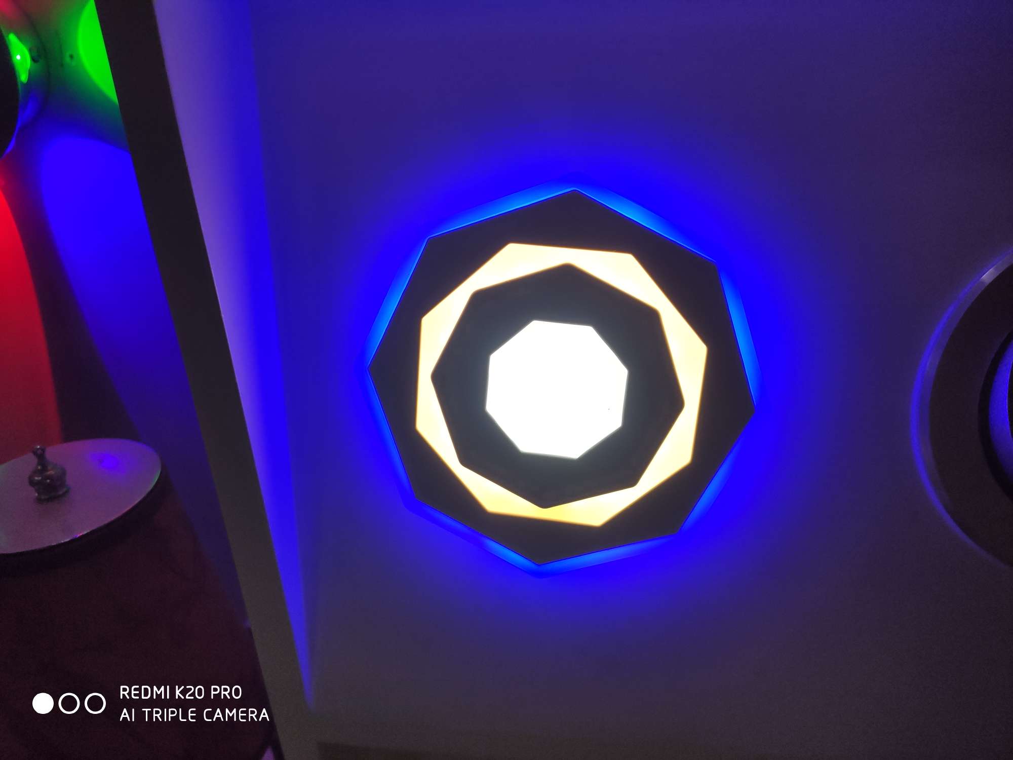 National trend style decorative diamond-shaped multi-color ceiling downlight