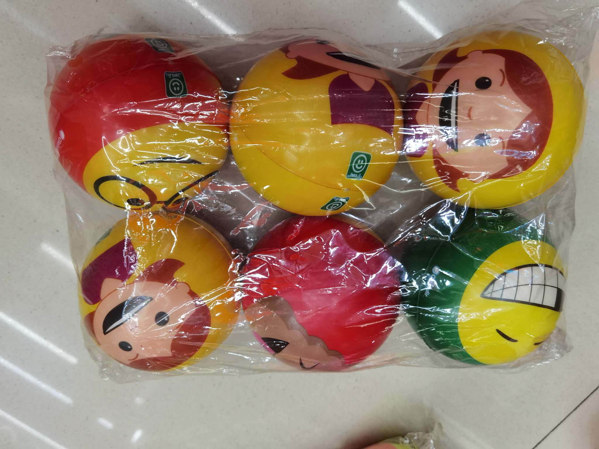 10cmpu彩色卡通娃娃脸