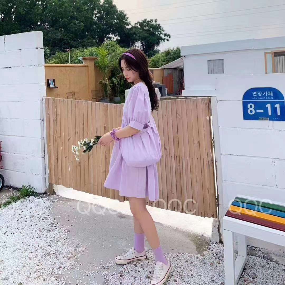 2020夏季新款流行韩版连衣裙图