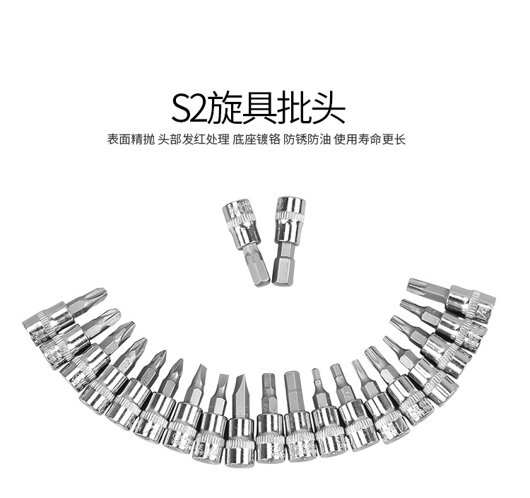 46 Sets Of Combination Tools Auto Repair Set Socket Wrench Ratchet Wrench Set Toolbox Manufacturers Direct Sales Item Picture