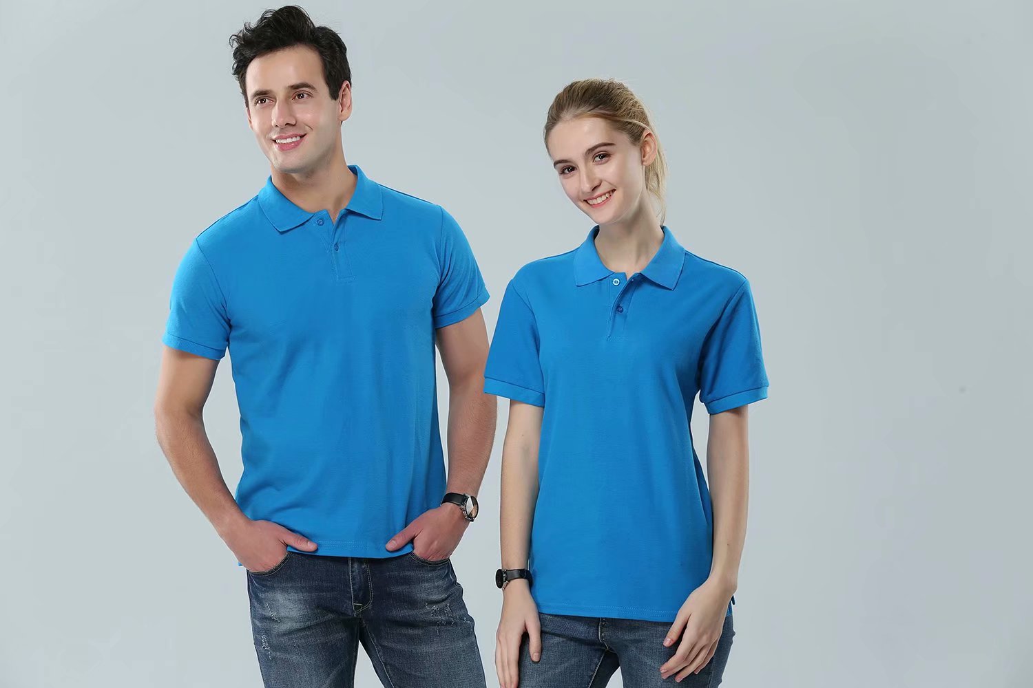 Factory direct sales, custom diy solid color lapel short-sleeved polo advertising shirts, custom-made logo printed cultural shirts and work clothes https Application Scenario