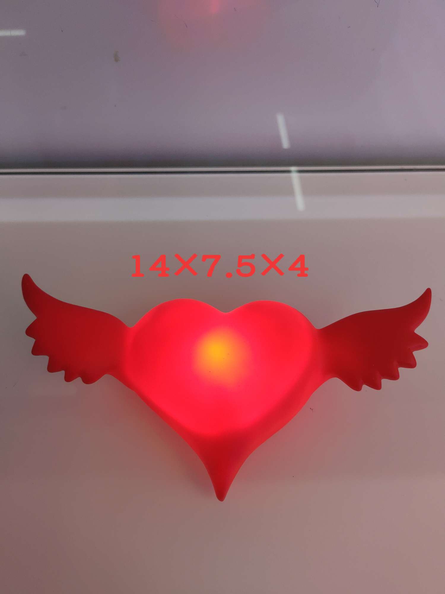 Wing heart night light, love night light, vinyl night light