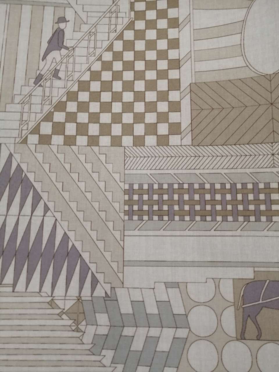 European multi-color creative patterned wall fabric 18001 British gentleman details Picture
