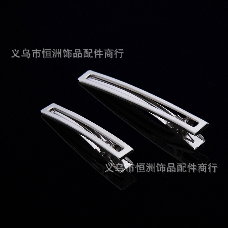 Factory Direct Sales Hot 6/8 Cm Hollow Square Clip Duck Beak Clip Hand Diy Hairpin Accessories Wholesale