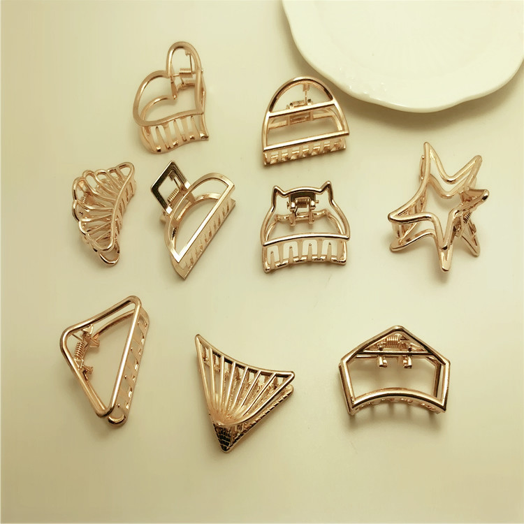 Manufacturers direct small golden claw alloy horsetails clip simple fashion INS web celebrityhot style hairpin hair accessories thumbnail