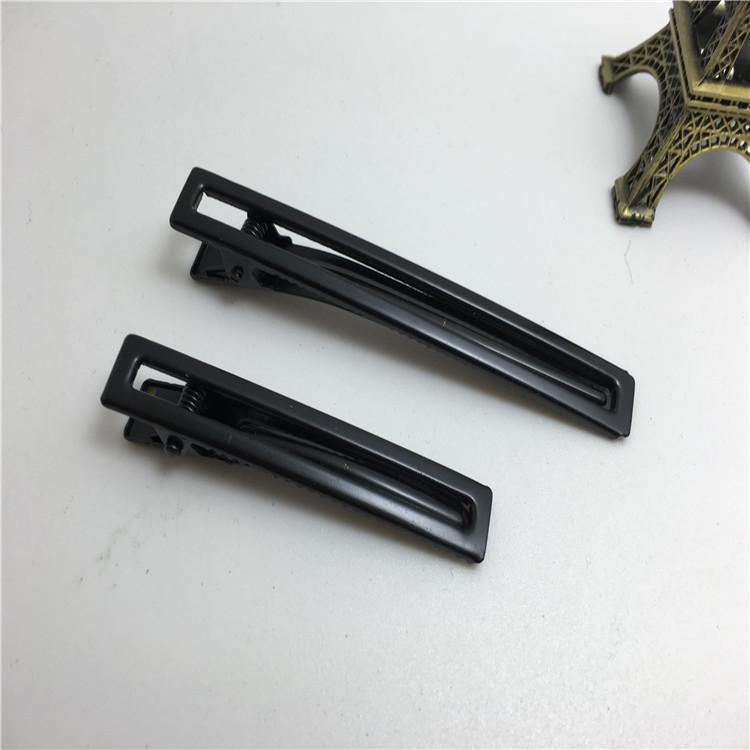 Factory Direct Sales Hot 6/8 Cm Hollow Square Clip Duck Beak Clip Hand Diy Hairpin Accessories Wholesale Specification drawing