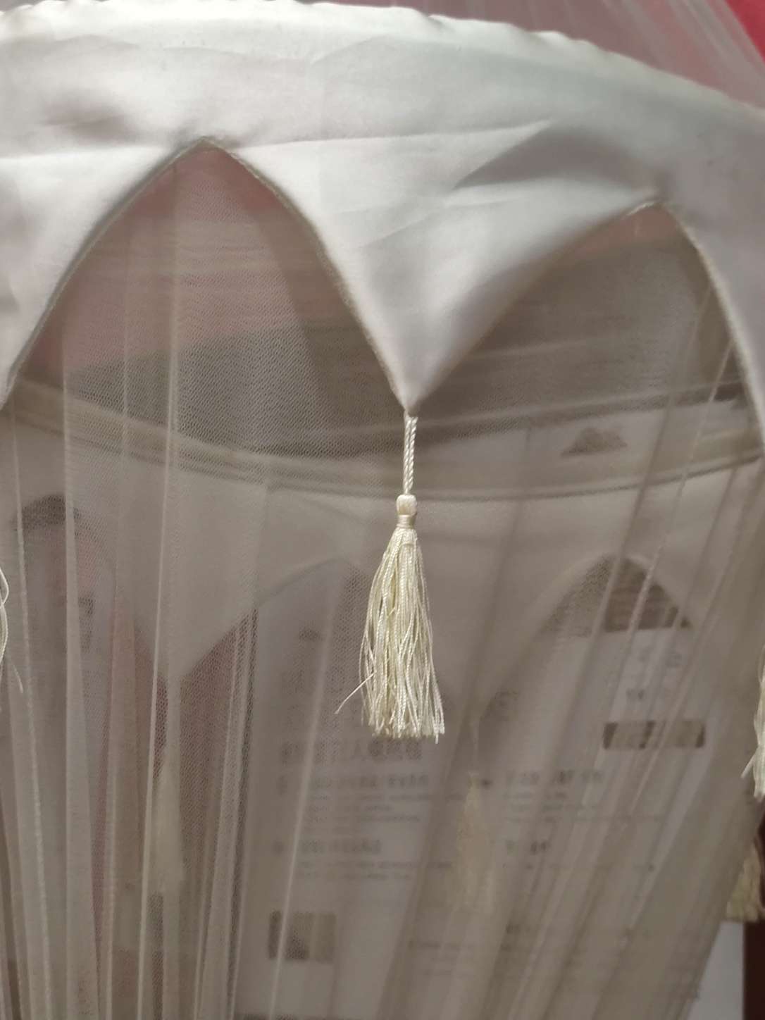 The Manufacturer's Outlet Long Recommended Anti-Mosquito White Tassel Mosquito Net details Picture