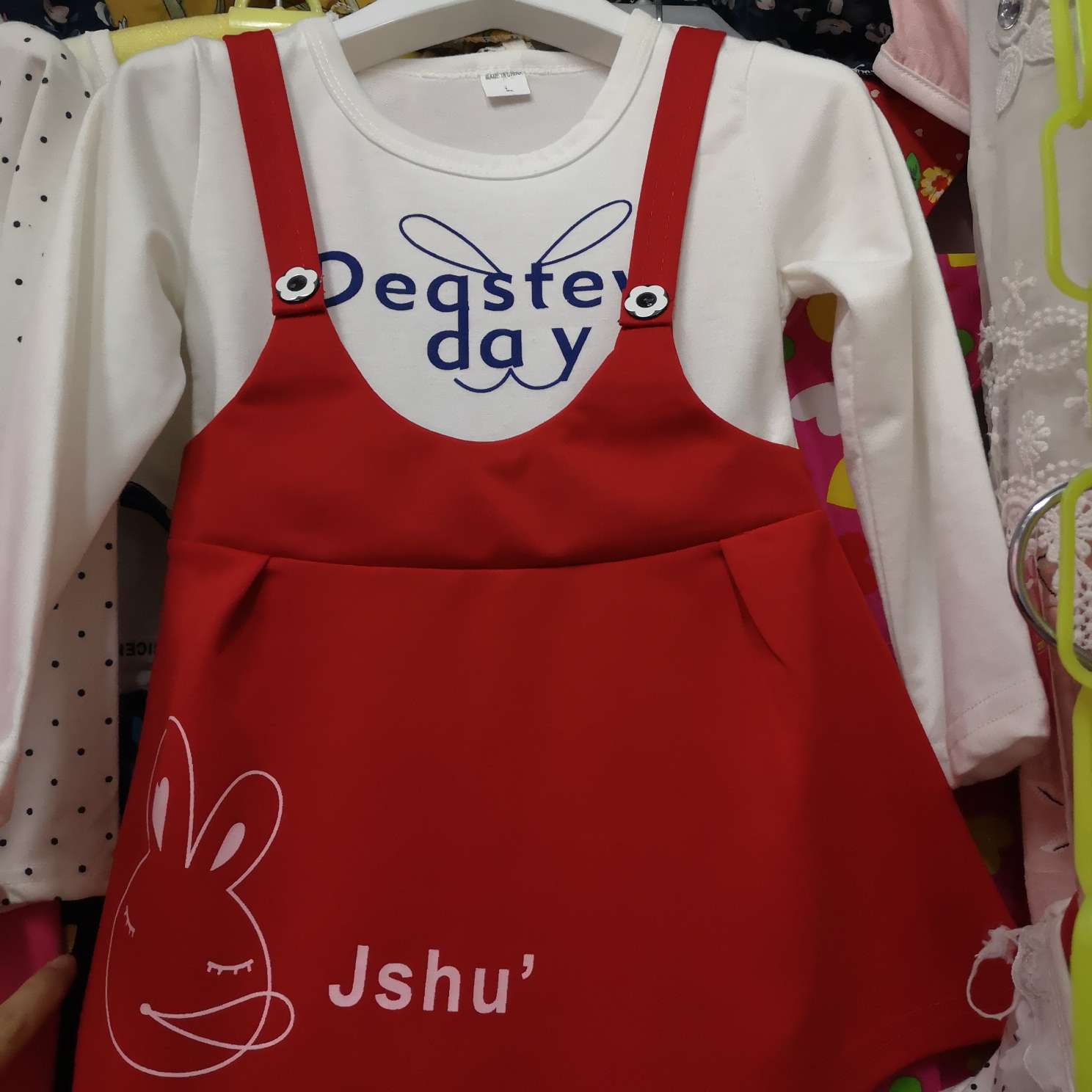 Little Girl dress Spring 2020 New Girl set Baby Baby Fake two-piece set