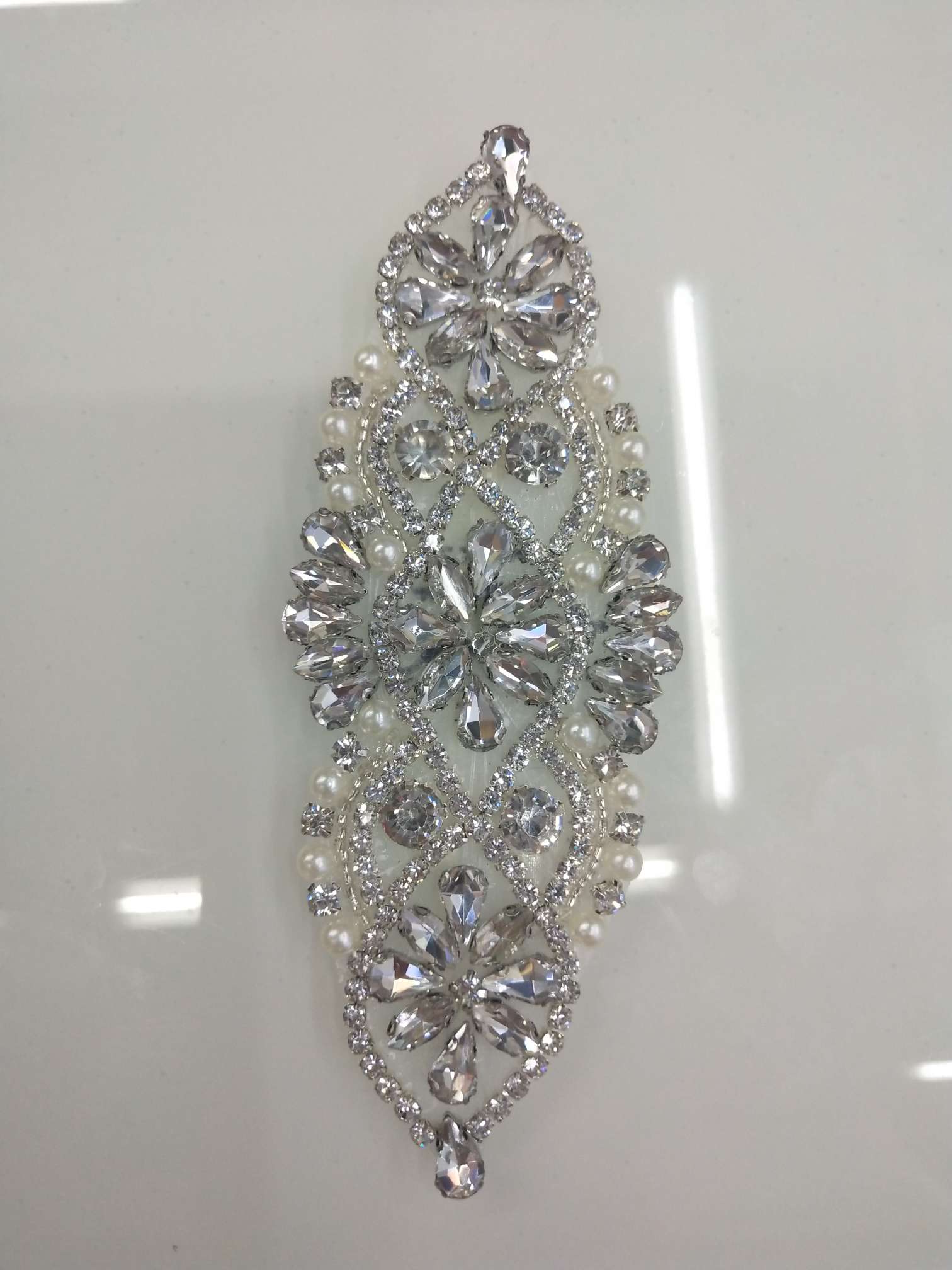 手工订珠管米珠+珍珠+各种爪钻细节图