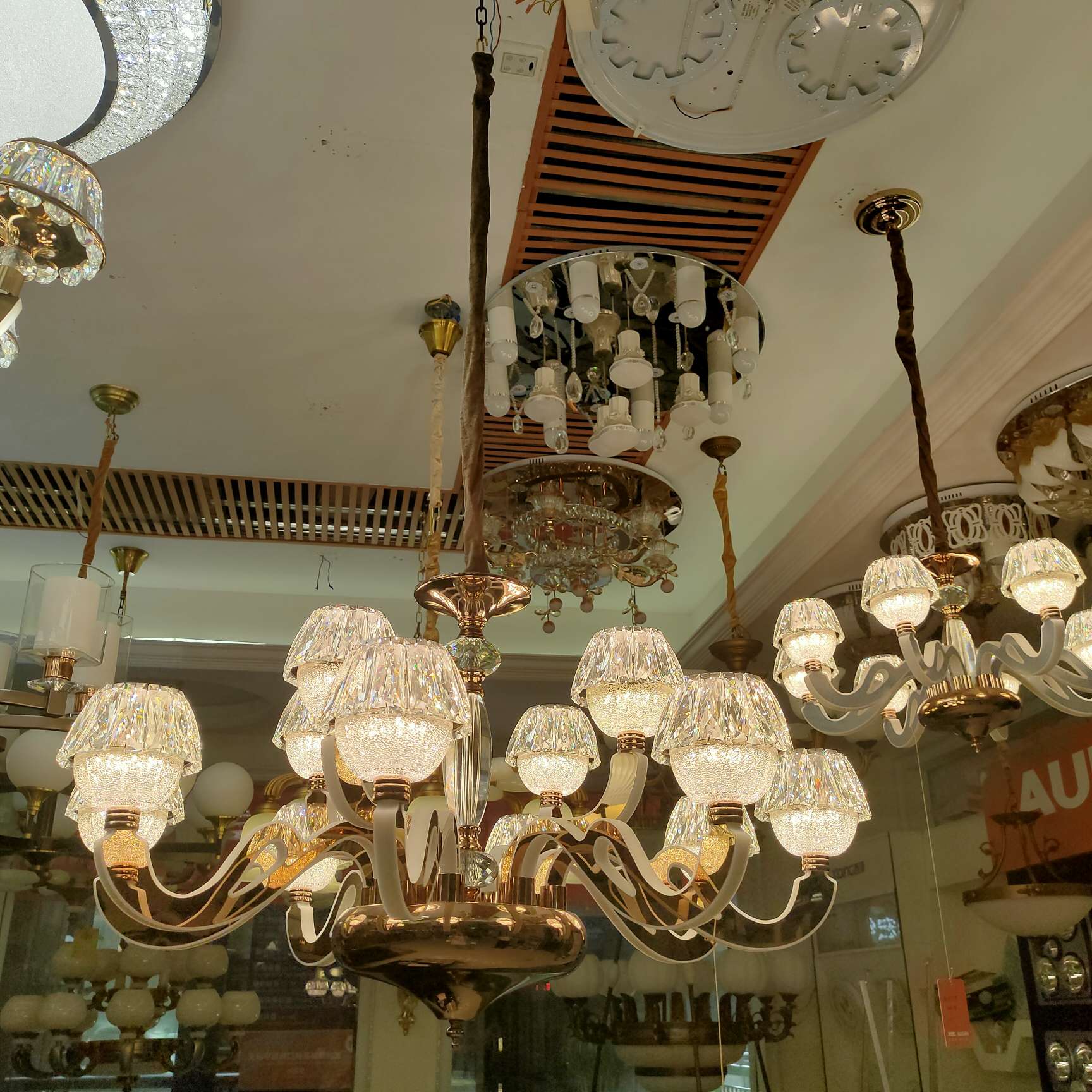 Nordic lighting, modern and simple style, clothing store bedroom, magic bean chandelier, dining room, trendy red light, grand home, living room, light luxury chandelier undefined