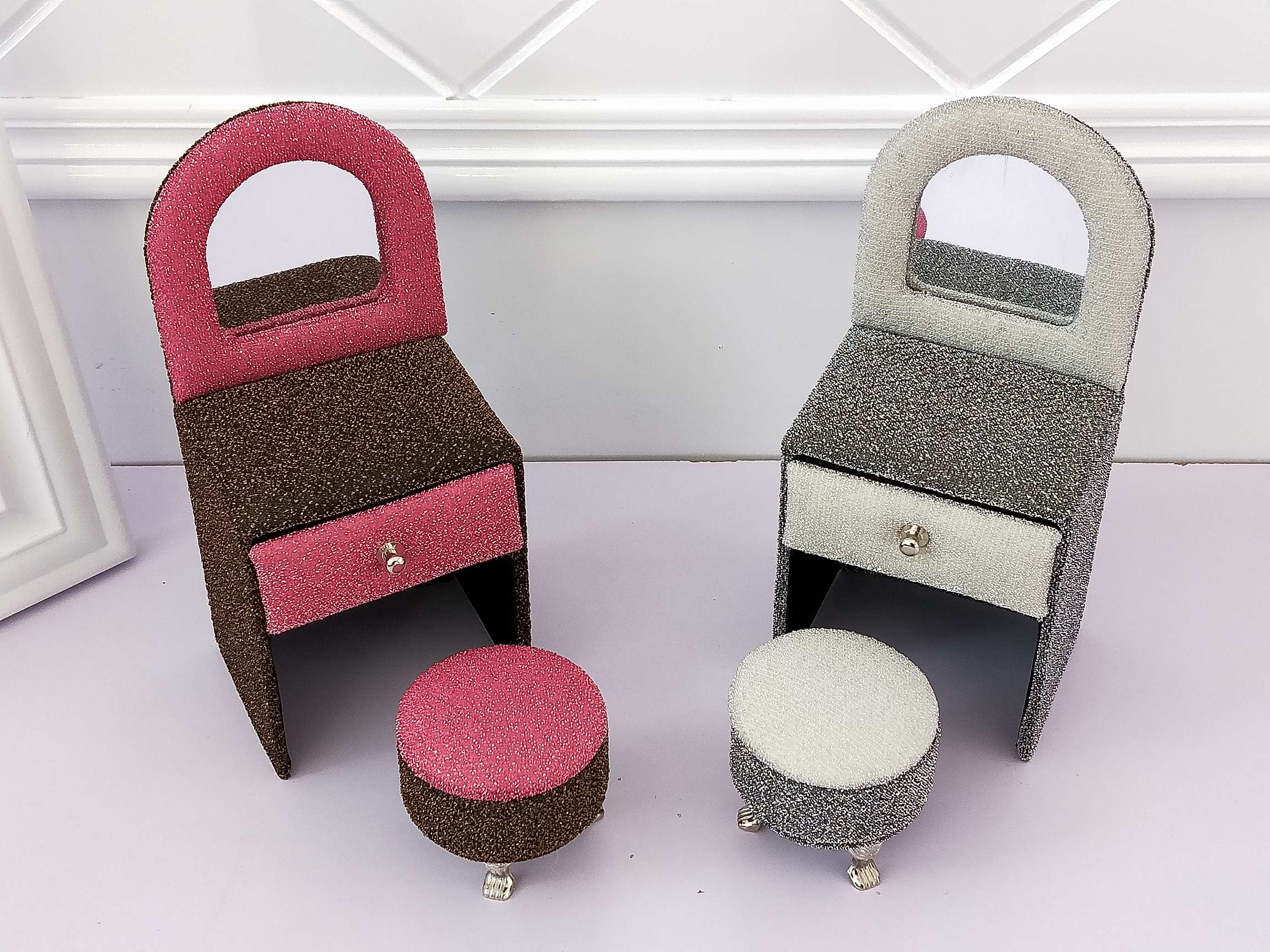 Jinqi sofa jewelry box Ring Earrings Necklace Accessories Storage Box Diamond Ring Placement Shooting props X05-391/392