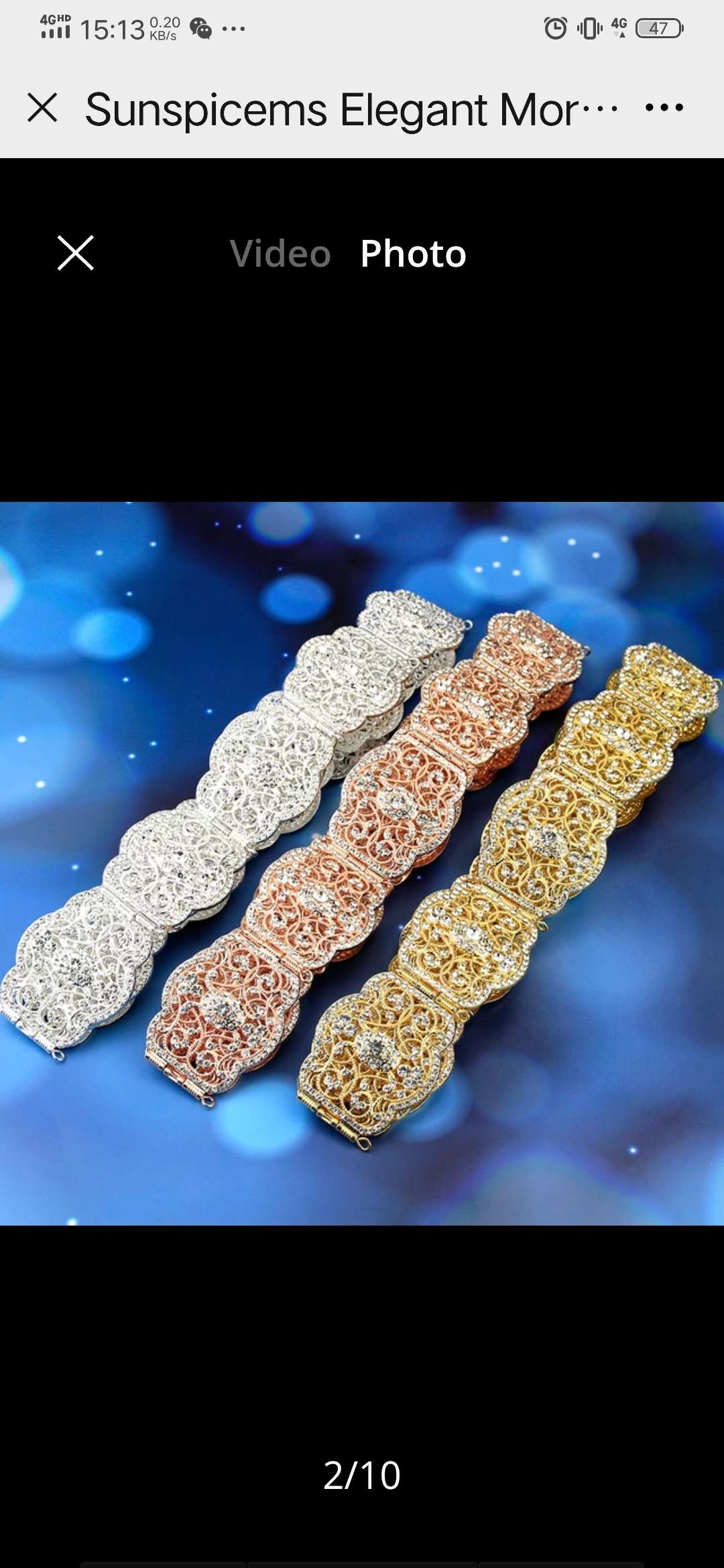 镶石腰带 金色 银色 玫瑰色 三色腰带