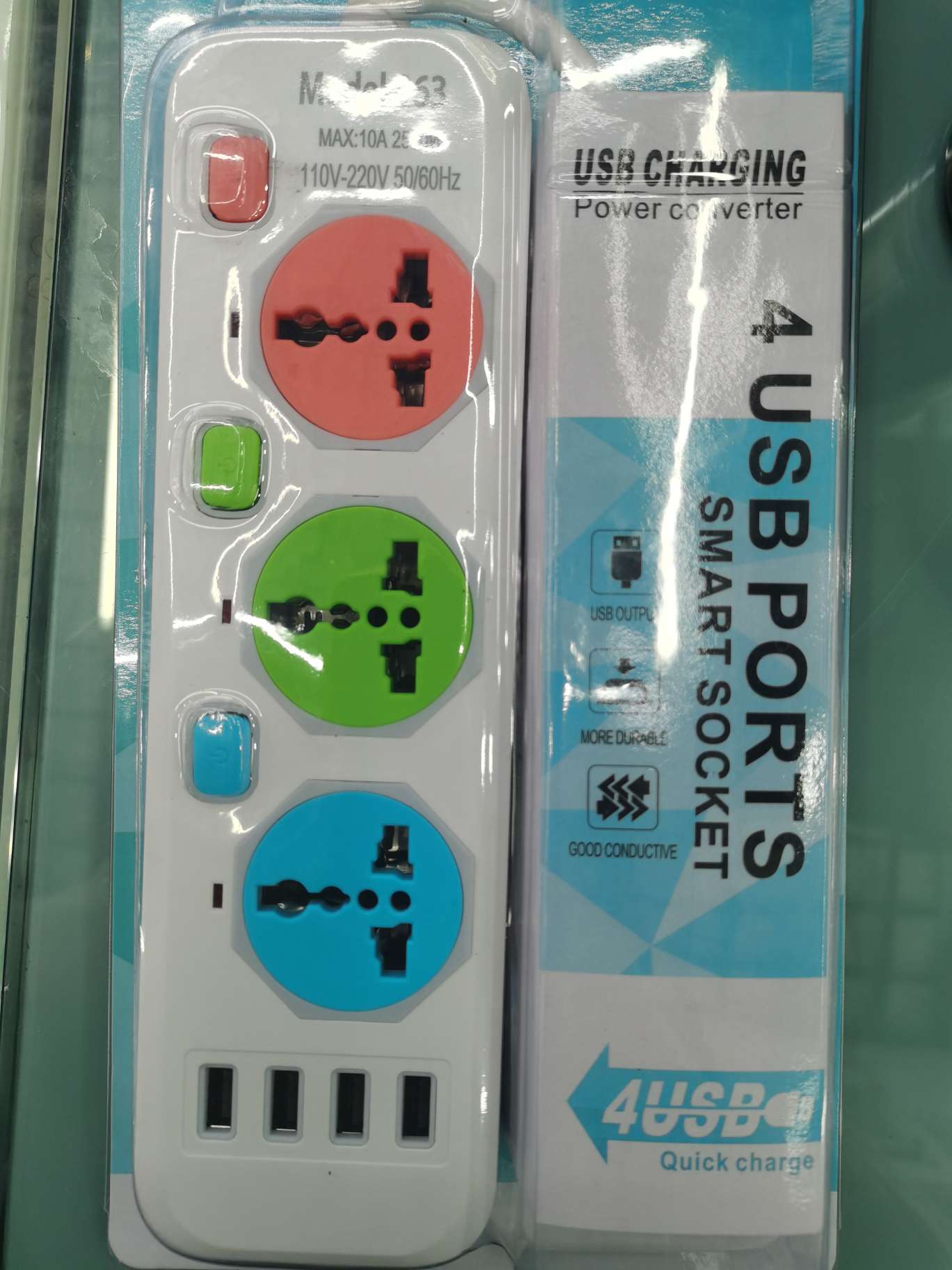 New foreign trade smart USB socket wiring socket row plug