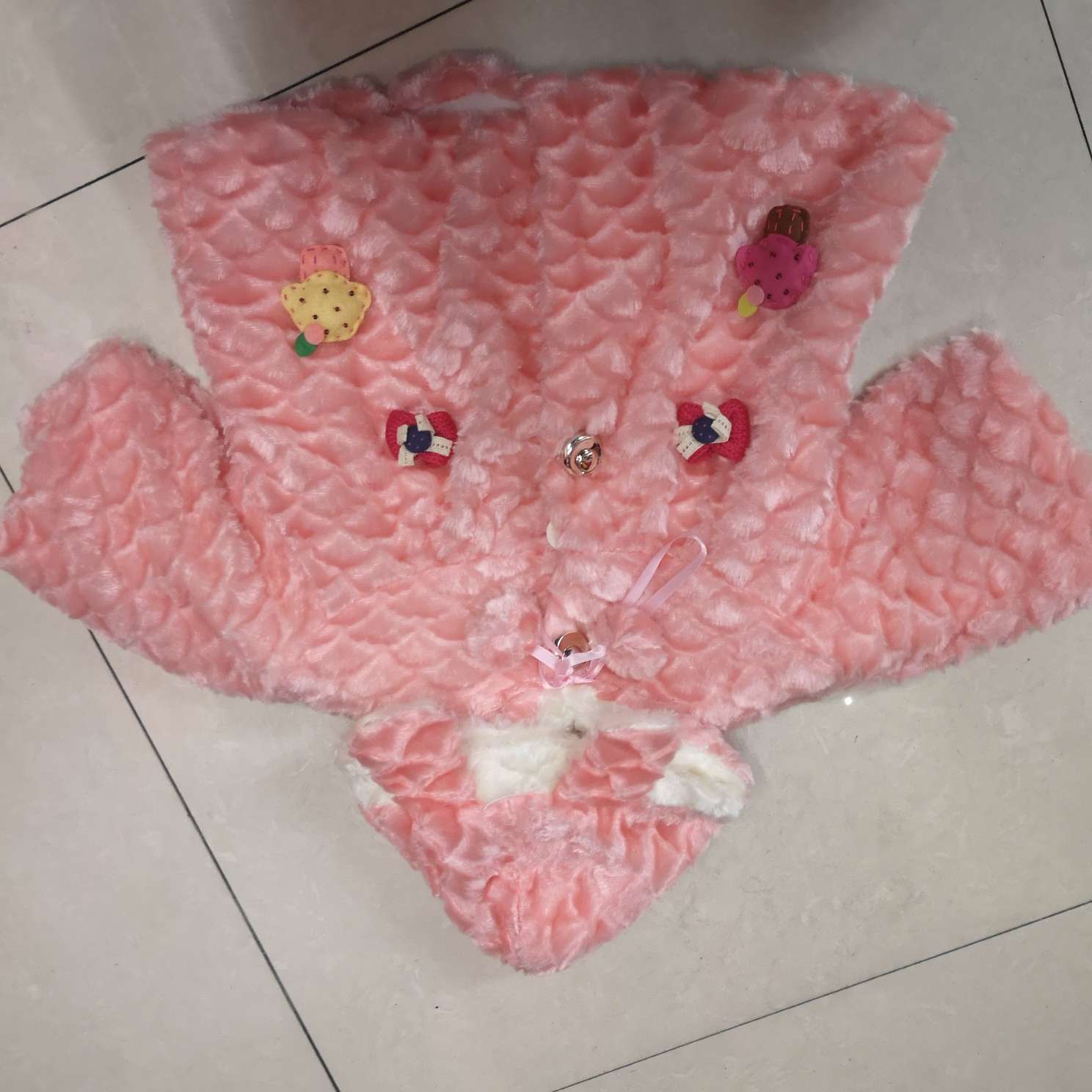Baby cotton-padded suit for winter and winter girls 0-3 years old for winter and winter
