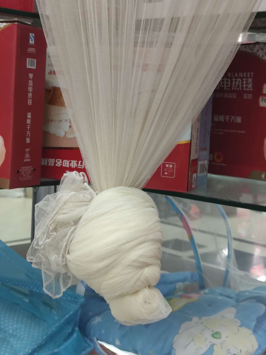 The Manufacturer's Outlet Long Recommended Anti-Mosquito White Tassel Mosquito Net Specification drawing
