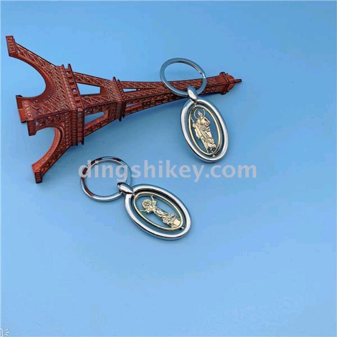 Oval-shaped rotating key chain Specification image