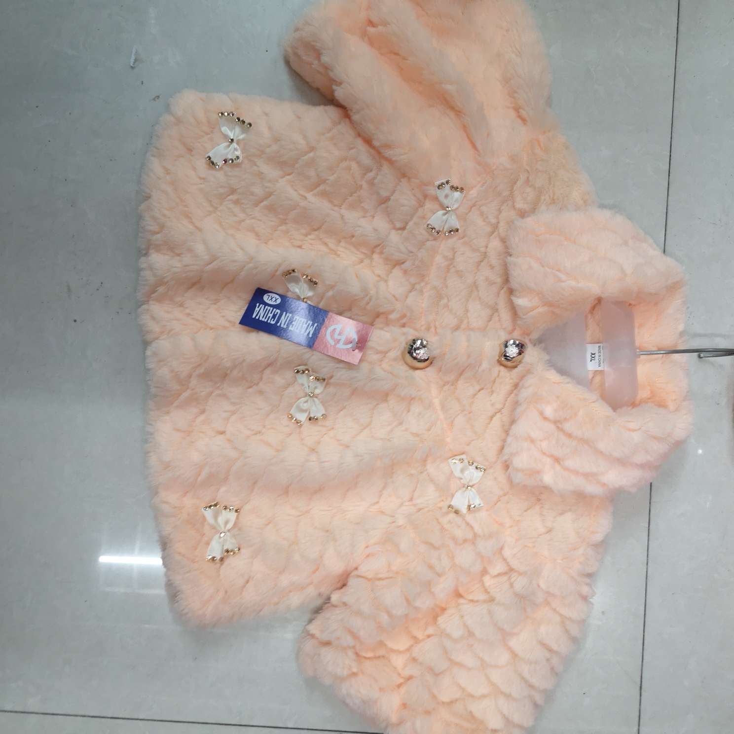 Children's wear Girls' fur coats fall winter cotton clothes children's cape cape