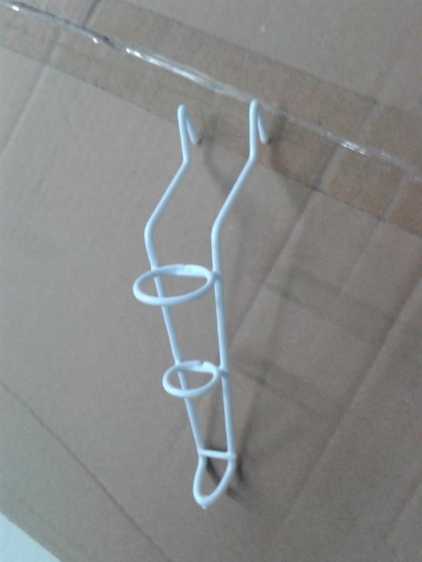 白色浸塑铁线插花钩，挂钩，网片挂钩，孔板钩产品图