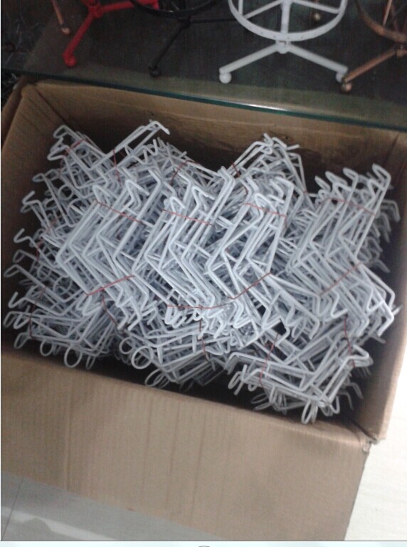 白色浸塑铁线插花钩，挂钩，网片挂钩，孔板钩详情图6