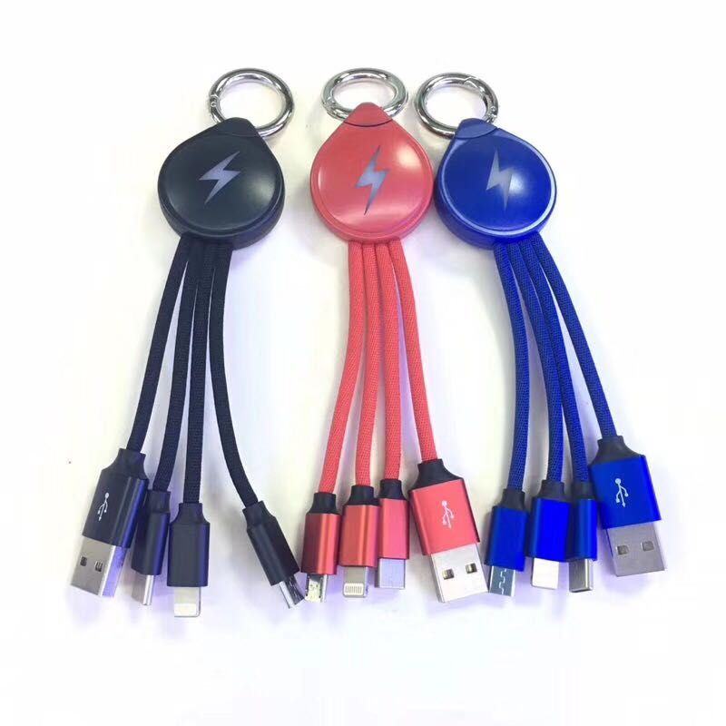 Three in one key chain data cable thumbnail