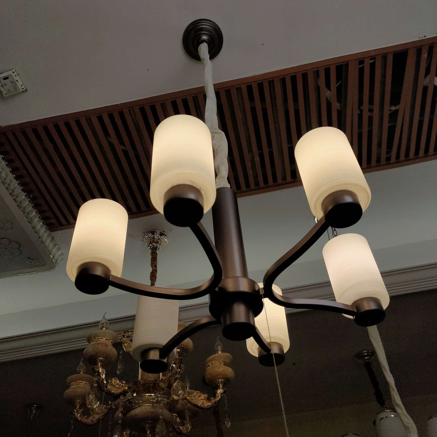 Nordic lighting fixtures, modern and simple style, grand clothing store bedroom magic bean chandelier, dining room Internet red light, home living room chandelier Specification image